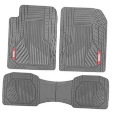 AdventureMax Car Floor Mats Full Set - Durable Rubber Floor Mats for Cars Gray