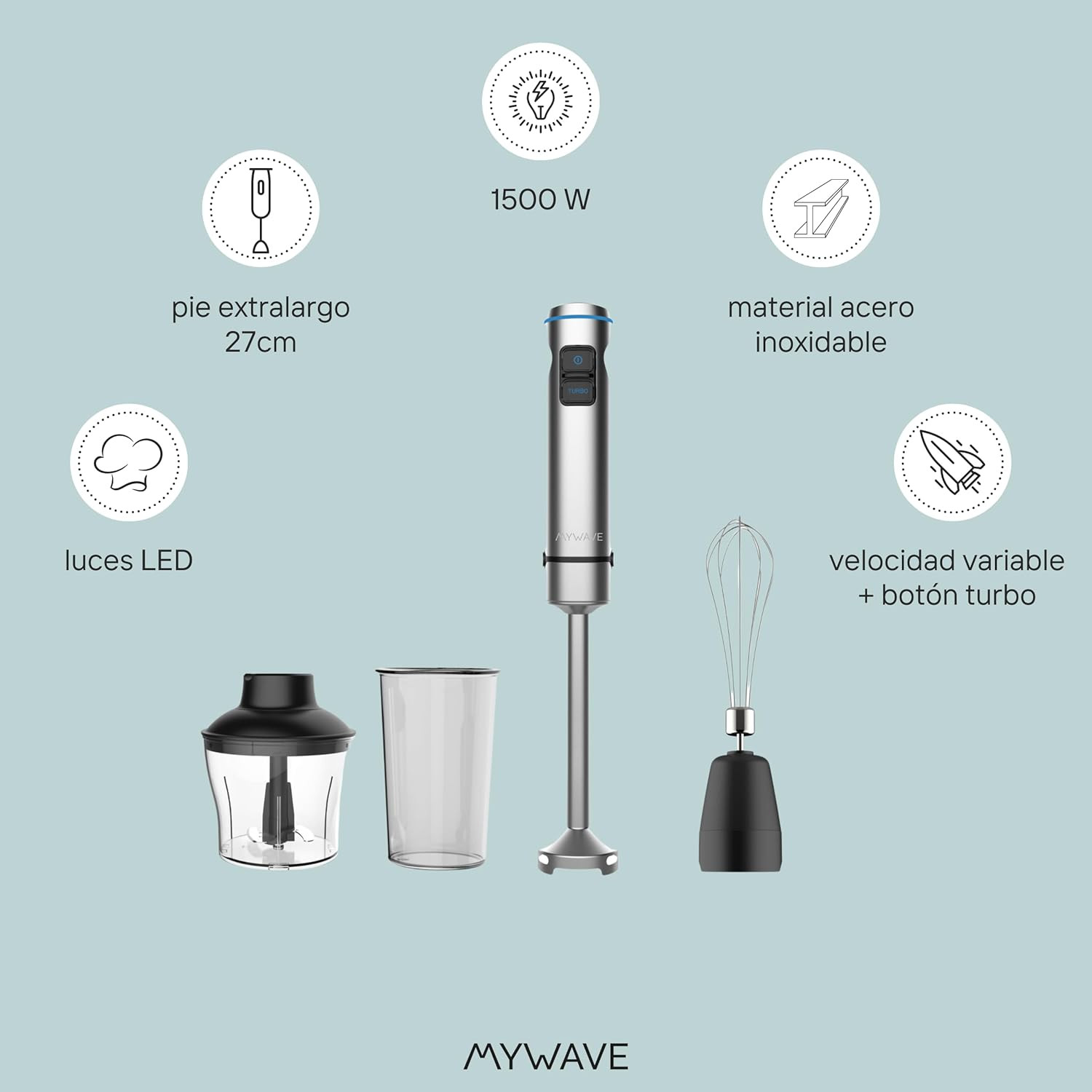 Frullatore a Immersione Professionale 1500W: Potenza Pura per Ogni Ricetta - 2