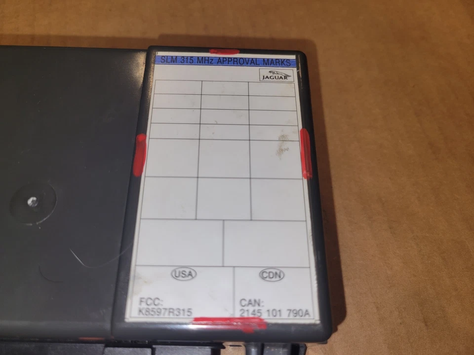 Jaguar XJ8 XJR 1998 1999 2000 MÓDULO DE CONTROL DE BLOQUEO DE SEGURIDAD LNC2600HD Foto 4 de 4