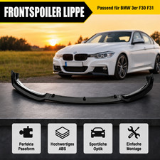 F�r BMW 3er F30 F31 11-19 Spoilerlippe Gl�nz Frontansatz Racing Blende Spoiler
