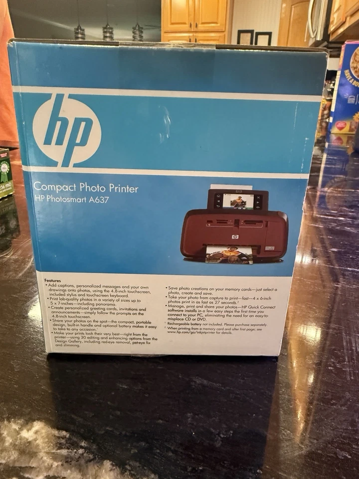 HP PhotoSmart A637 Digital Photo Inkjet Printer - Image 2 of 4