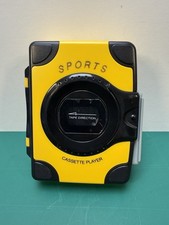 RARE Vintage 1980s Yellow SPORTS Walkman Cassette Player Tested Working.