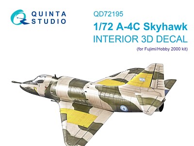 Quinta Studio QD72195 3D Interior Decal - A-4C Skyhawk (Fujimi/Hobby 2000) 1/72