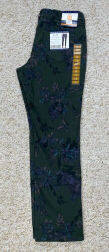 Bandolino AMY Women's Size 12 Night Breeze Floral Stretch Straight Jeans
