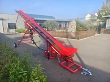 19.88FT  7HP 212cc Gasoline-Powered Firewood Conveyor with Hydraulic Lift