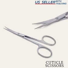 4" Curved Stainless Steel Cuticle Scissors Nail Trimmer Manicure Pedicure Tool