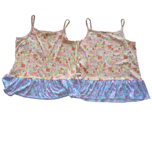 Art Class Cotton Blend Camis & Shorts Ruffle Hem Pajama Girls XXL (16/18) 2-pk - Picture 6 of 8