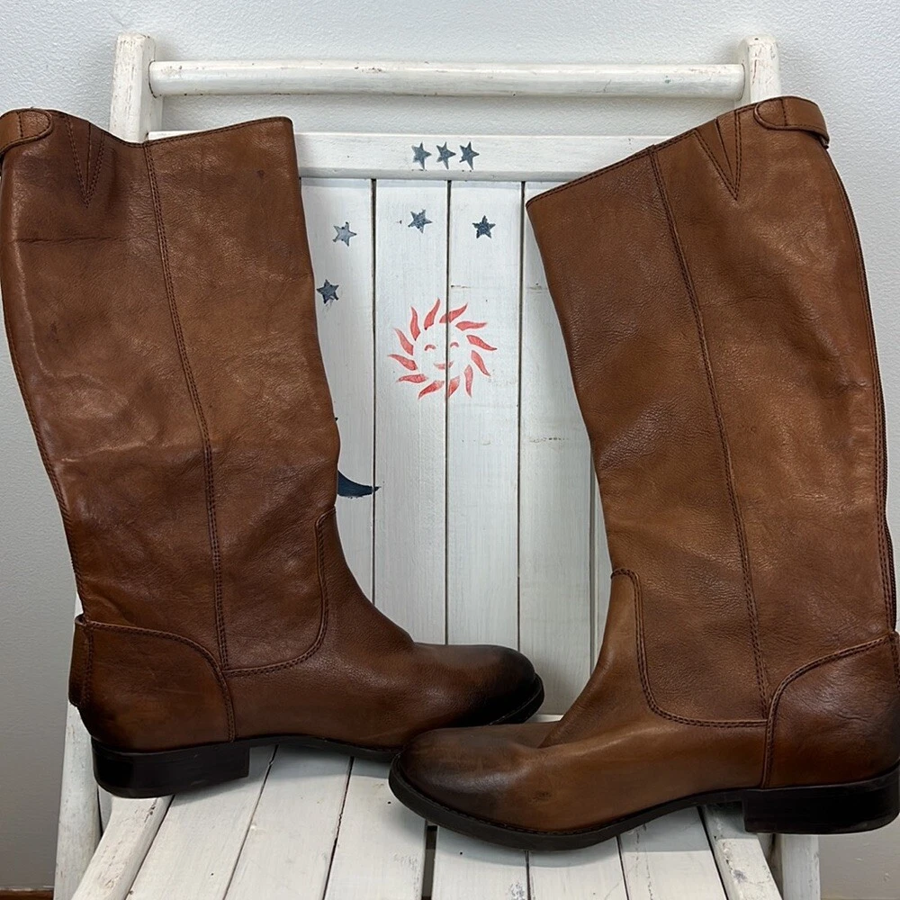 Arturo Chiang Brown Fierce Riding Brown Boots burnished size 8.5