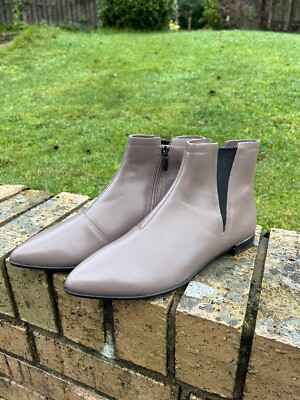 Neu Ecco Nerz Leder Damen Stiefeletten flach UK4,5 EU37