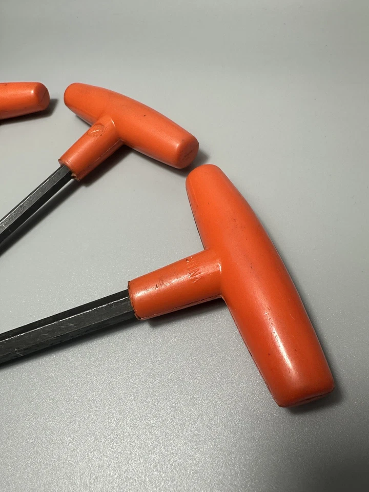 Red T-Handle Hex Allen Key Unbranded Set 5pc 9/64/1/4/7/32/5/16/3/8 - Image 4 of 4