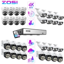 ZOSI 4K 8CH Wired NVR 5MP PoE Security Camera CCTV System 2T Network 24/7 Record