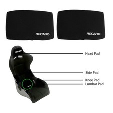 2pcs Recaro Black Lumbar Tuning Pad For Lumbar Rest Cushion Bucket Racing Seat