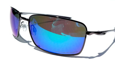 Oakley SQUARE WIRE Titanium Silver w POLARIZED Galaxy Jade Lens