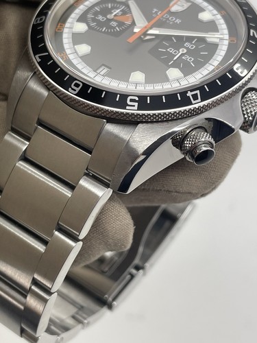 2013 Tudor Heritage Chronograph Automatic 42mm Steel Watch 70330N B+P - Picture 6 of 14