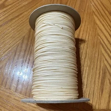 Vintage Gudebrod Style 844 Utility Cord 200 Lb Waxed Finish White 250 Yard Spool