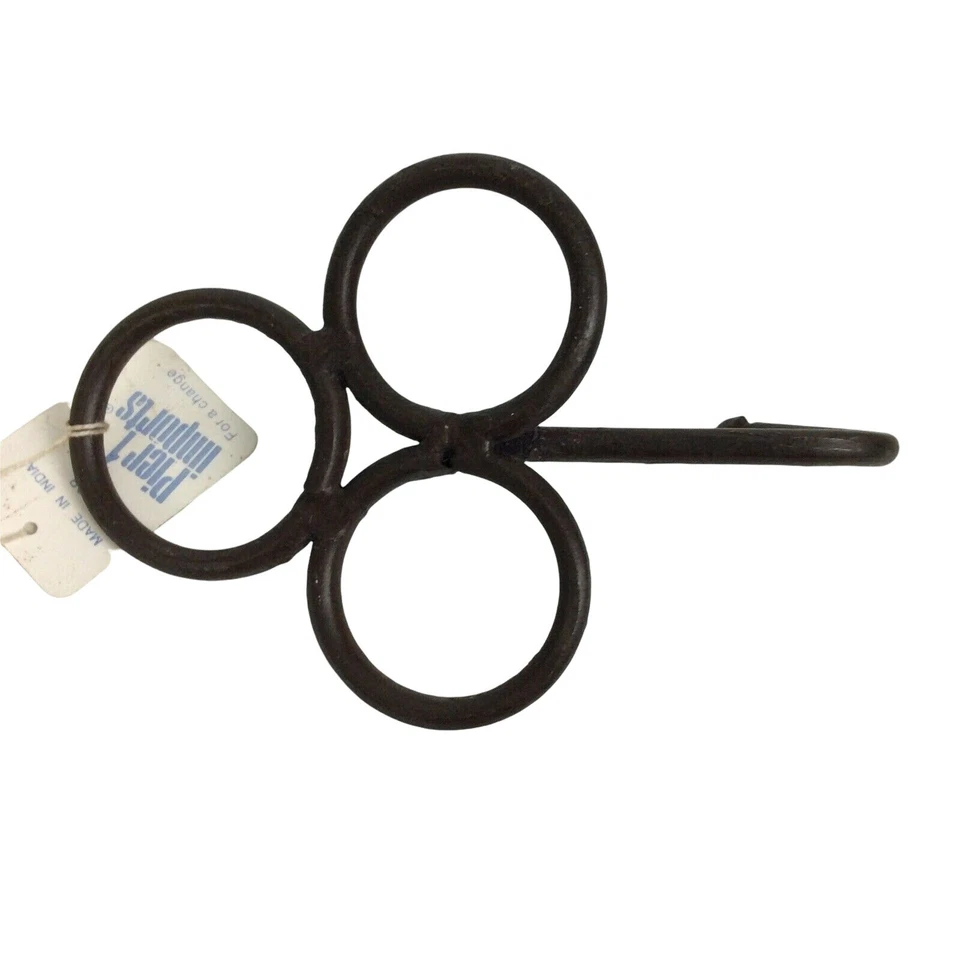 Крючок настенный кованое железо пирс 1 темно-коричневый клевер деревенский юго-западный фермерский дом - Изображение 3 из 3