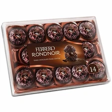 Ferrero RONDNOIR 14 Almond Cocoa Cream Wafer Dark Chocolates 4.68oz Gift Box