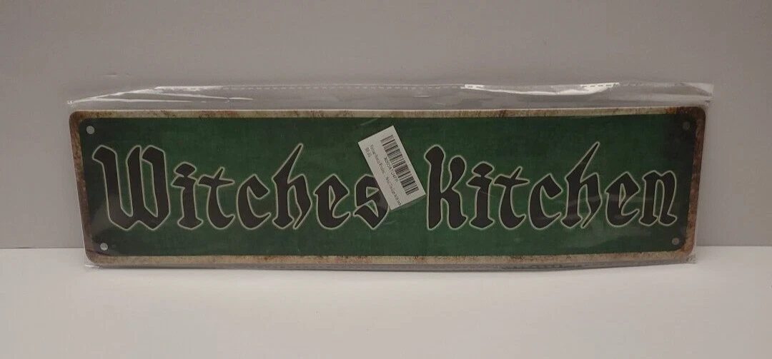 Witches Kitchen Aluminum Metal Tin Sign Halloween Decor