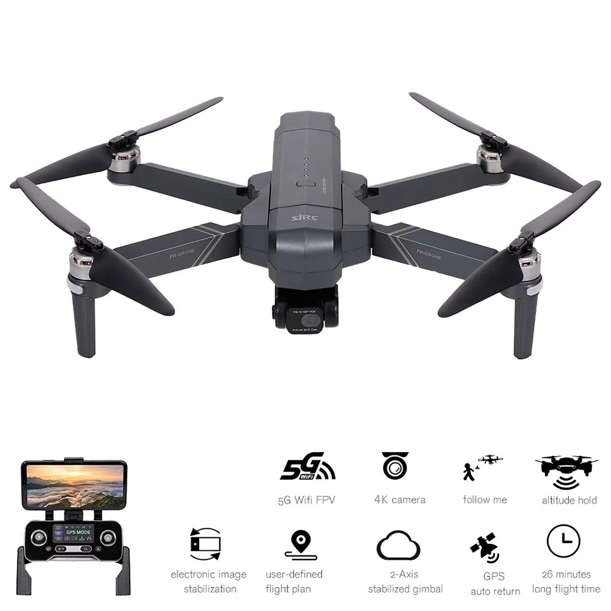 SJRC F11s 4K PRO with 4K 2 Gimbal 5G J5I8 eBay