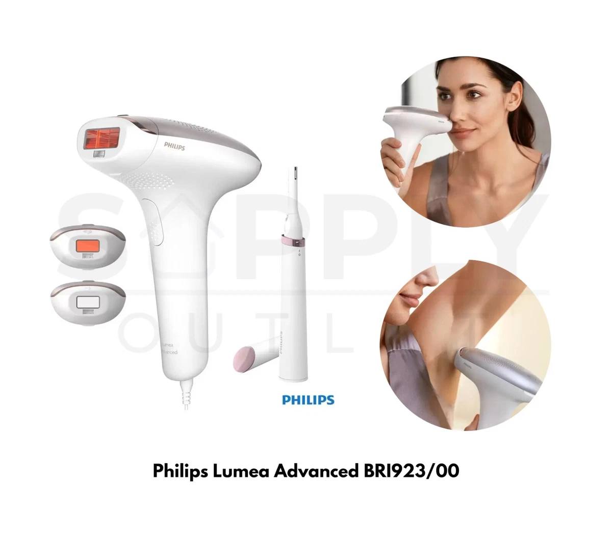 Philips Lumea Advanced BRI923 00 Corded IPL Hair Removal Device Body Bikini Face