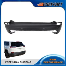 For 2019-2023 Jeep Cherokee Rear Lower Bumper Cover w/ Sensor Holes 68407957AA