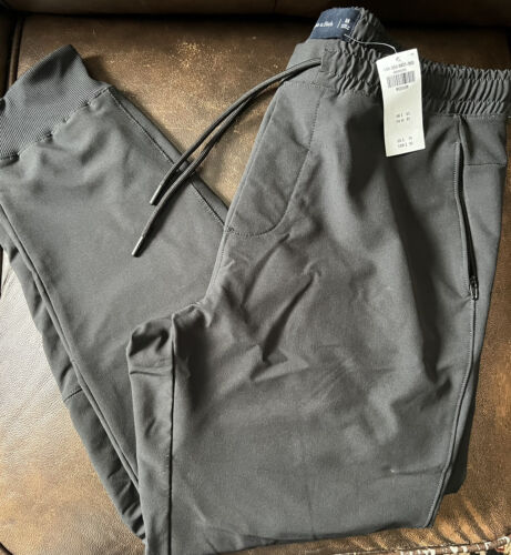 ABERCROMBIE & FITCH Mens Medium Pants Traveler Jogger BLACK Lightweight Stretch | eBay