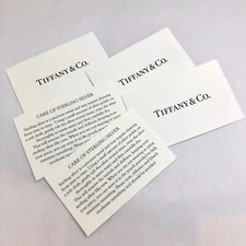 Tiffany & Co Silver Jewelry Care Cards 5 in new condition.