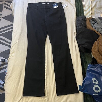 Old Navy Women's Boot-Cut Jeans Size 12 Black Mid-Rise NWT