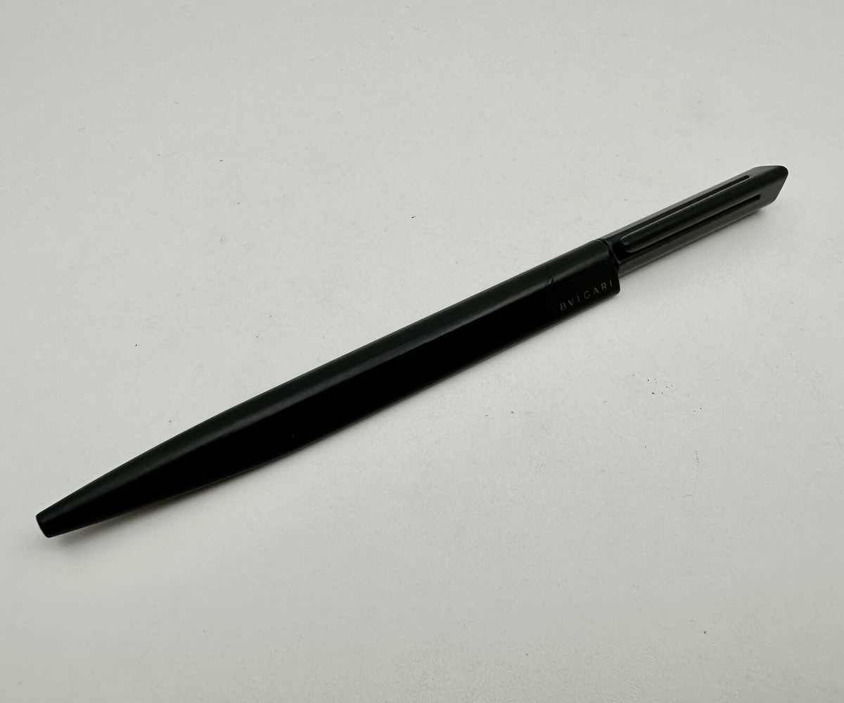 Vintage BVLGARI Eccentric Black Metal Ballpoint Pen | eBay