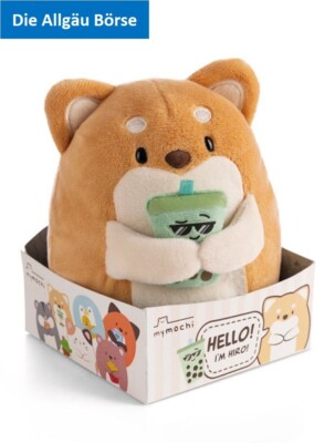 Nici mymochi 61152 Hund Hiro m. Bubble Tee i. Geschenkbox 16cm Plüsch Neu