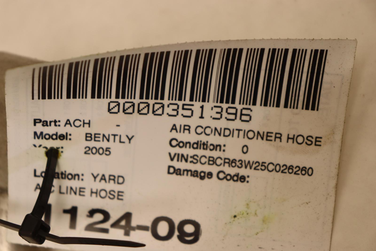 2003-2011 BENTLEY CONTINENTAL GT A/C AC AIR CONDIITONING HOSE LINE PIPE OEM