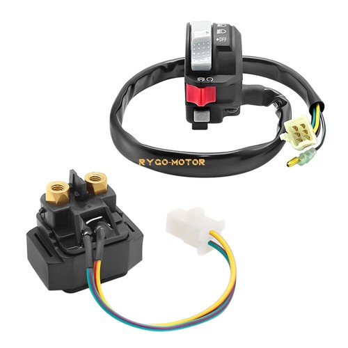 Start Stop Switch & Starter Solenoid Relay for Yamaha Grizzly 600