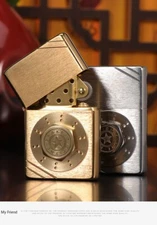 Zorro Luxury Flint Wheel The Disk Brake Auto Windproof Kerosene Pocket Lighter