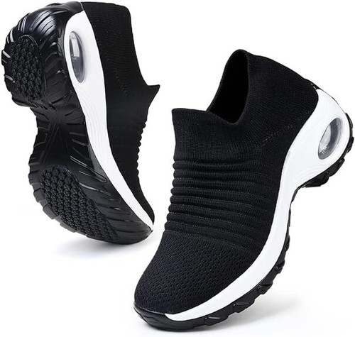 Women's Arch Support Walking Shoes Non Slip Lightweight Breathable Work Shoes - Picture 10 of 23