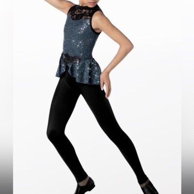 Weissman Dance Costume Jumpsuit Unitard Style 14175 Save Your Tears Medium Child