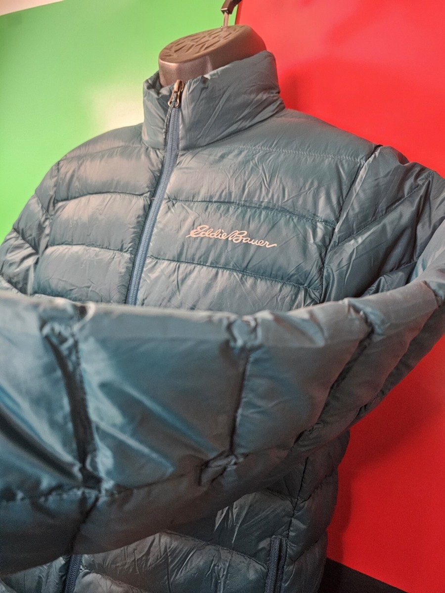 Eddie Bauer Mens Sz Small EB650 Puffer Full Zip Packable Down
