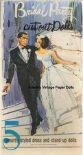VINTGE 1950 BRIDAL PARTY PAPER DOLL ~GORGEOUS LAZER HD REPRODCTIN~ORG SIZE UNCUT