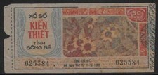 Vietnam Song Be Province 50 Xu Lottery 01. 10. 1980