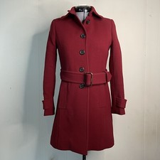 J. Crew Lady Day Coat Double Cloth Maroon Women's Size 2p