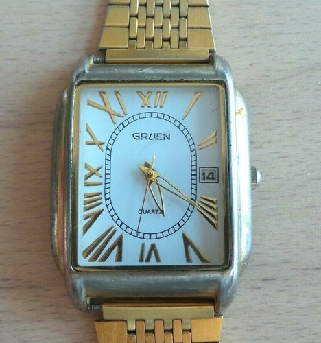 Montre Femme TWINS Quartz Vintage – Année 2000, Boîtier Acier, Bracelet Cuir – Occasion Très Bon état