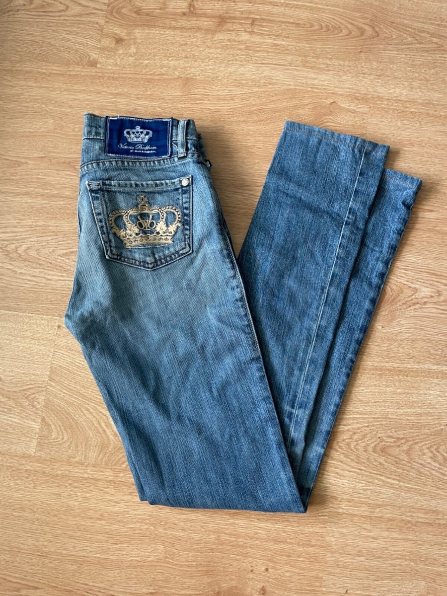 Victoria Beckham 24SS デニム・ジーパン ブルー系 Victoria Relaxed Jean In Light Blue Wash | Designer Jeans