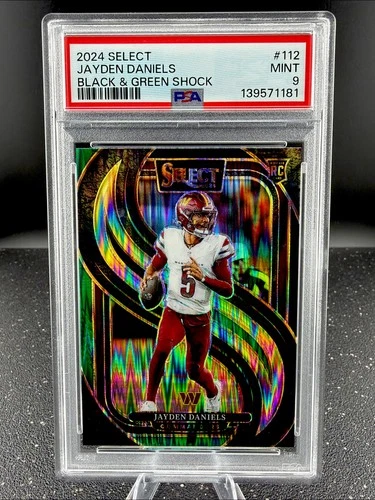 2024 Select Jayden Daniels Black & Green Shock #112 PSA 9 RC