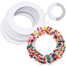 24 PCS Self Adhesive Cardboard Wreath Rings 9 Inch Round DIY Ornament