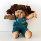 Vintage 1978-1982 Cabbage Patch Doll Brown Hair 2 Pony Tails Blue Eyes Signed