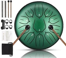 Steel Tongue Drum 11 Note 6 Inches D-Key Tank Drum Handpan Drum Panda Balmy D...