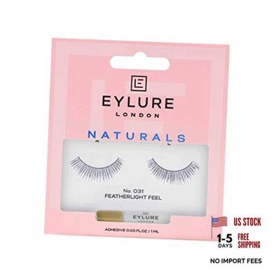 Natural Eyelash No. 031 - Tapered - Reusable - Adhesive Included - 1 Pair