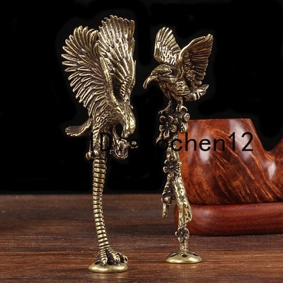 Vintage Brass Sparrow Smoking Pipe Tamper Tobacco Six-hole Tamping Press Smoke 