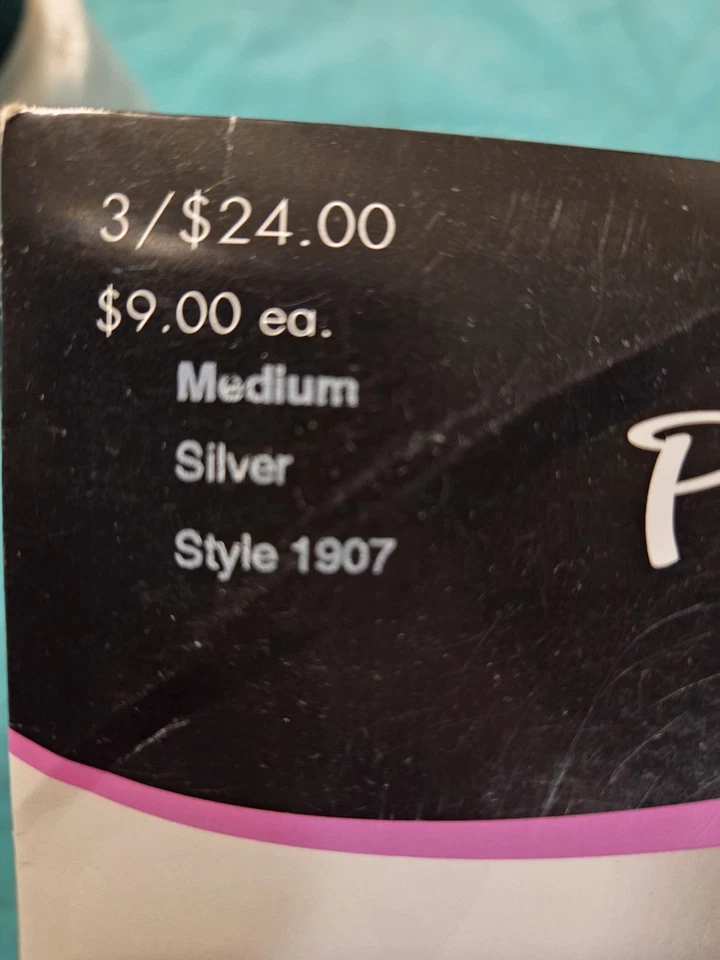 Preston & York SHIMMER Size Medium Silver shimmer Control Top NEW - Image 4 of 4