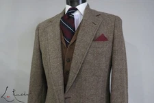 VTG Southwick Paul Stuart Heavy Herringbone tweed full canvas sport coat 42 L