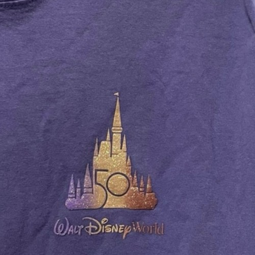 Maglia Walt Disney World 50° Anniversario Castello Spirito Viola Taglia M - Foto 3 di 16
